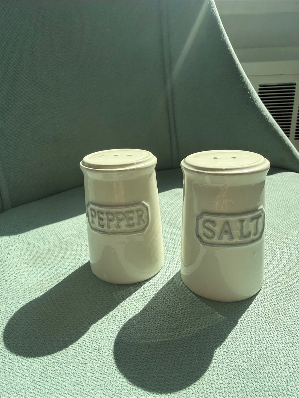 Cream Ceramic Salt and Pepper Shaker